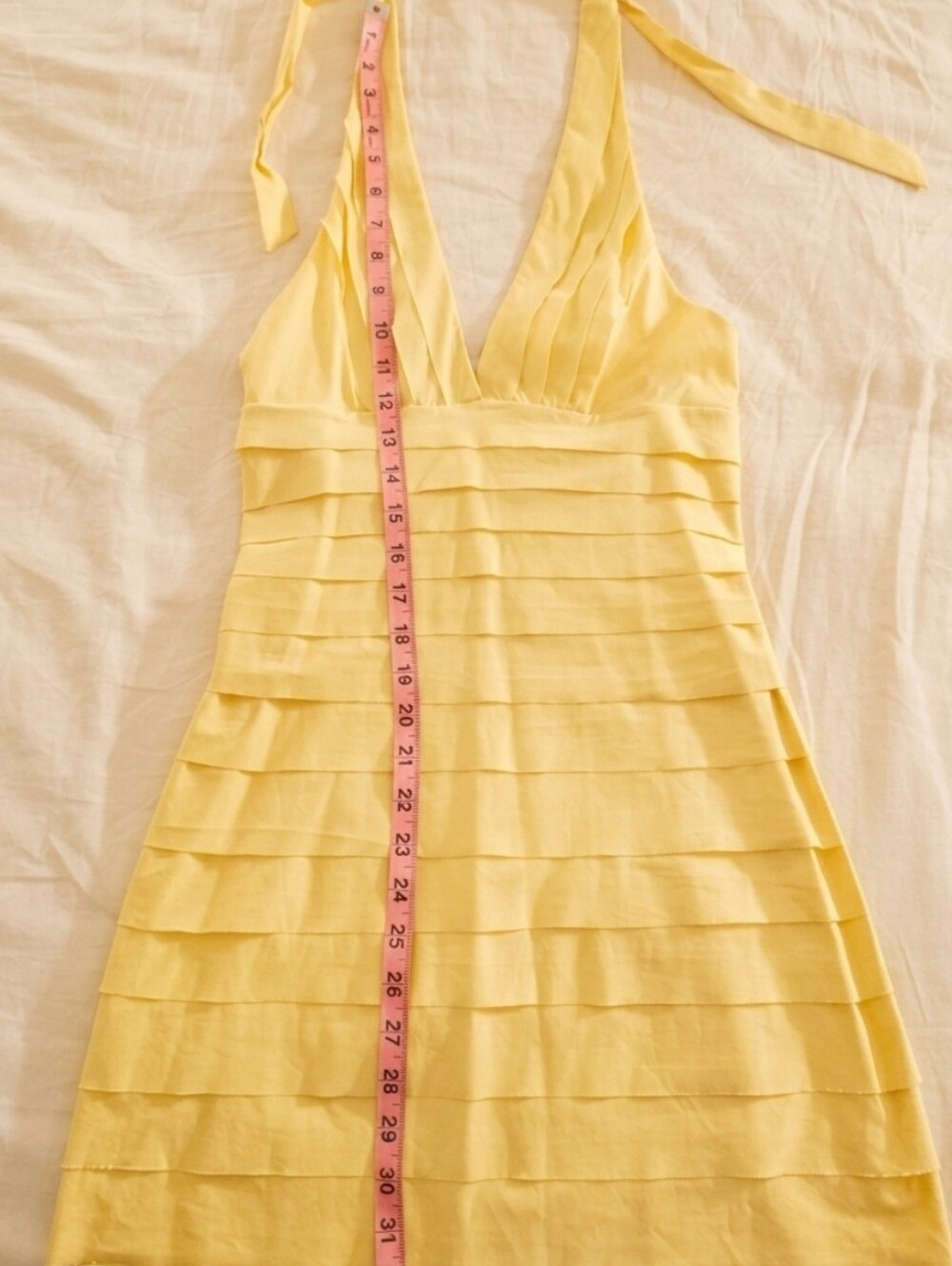 BCBGMAXAZRIA Layered Mini Dress - Pale Lime- NWT $218 - Picture 5 of 5